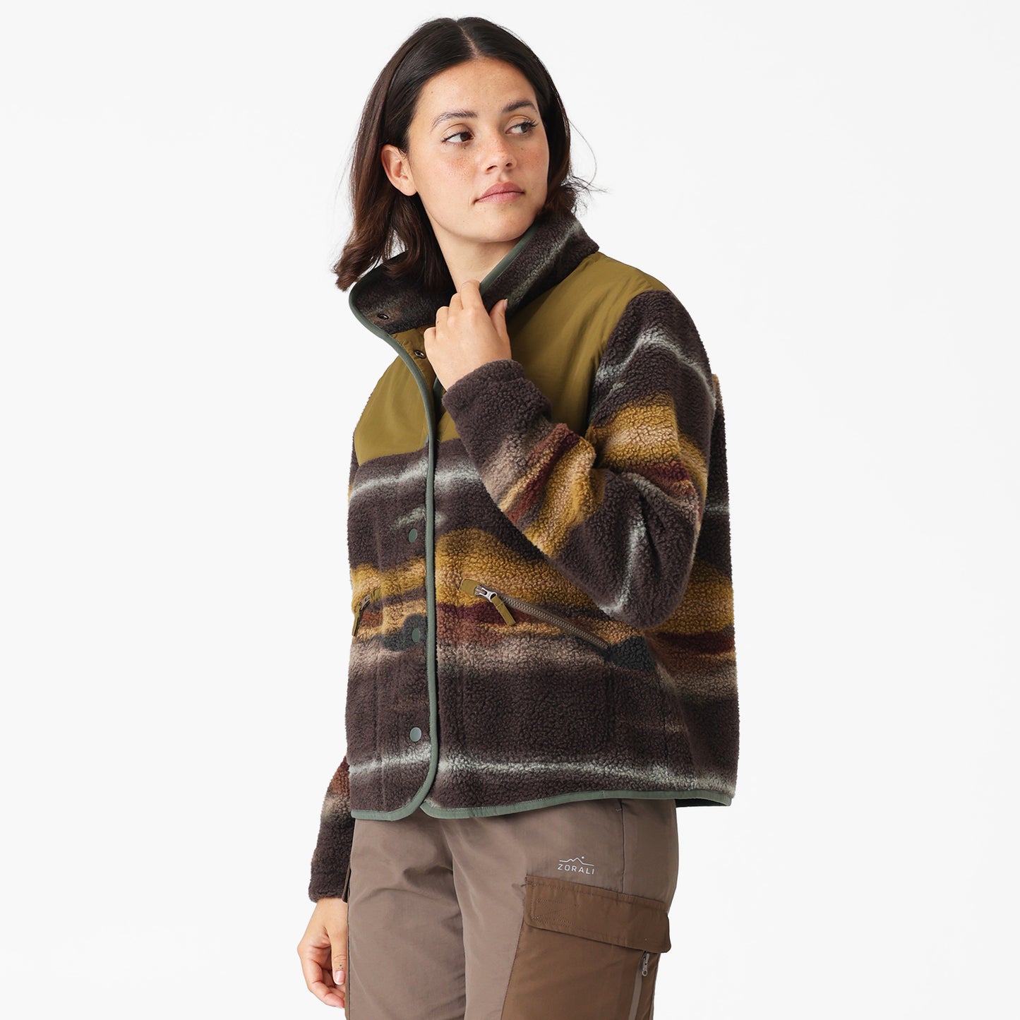Womens Trail Fleece Sundown Print