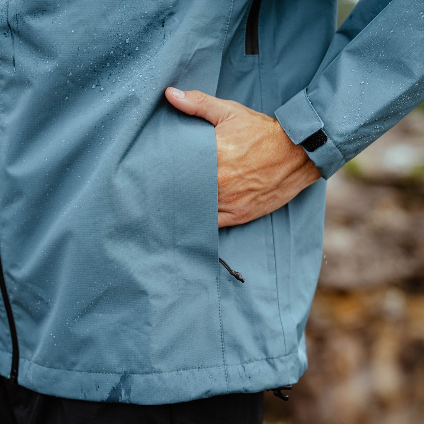 Horizon 3L Rain Jacket Blue Lake