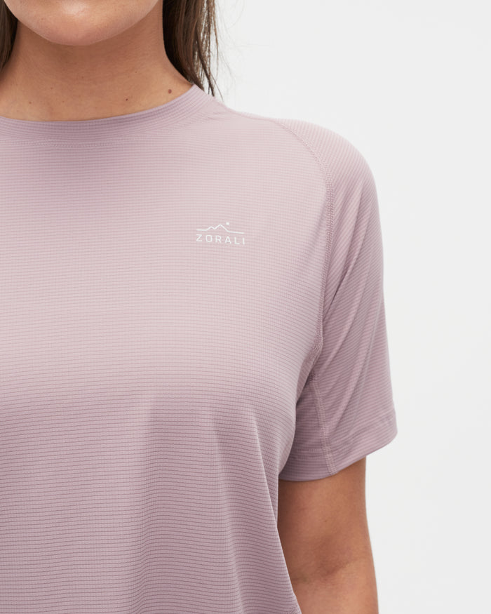 Bianca wearing the Mauve top, size 10