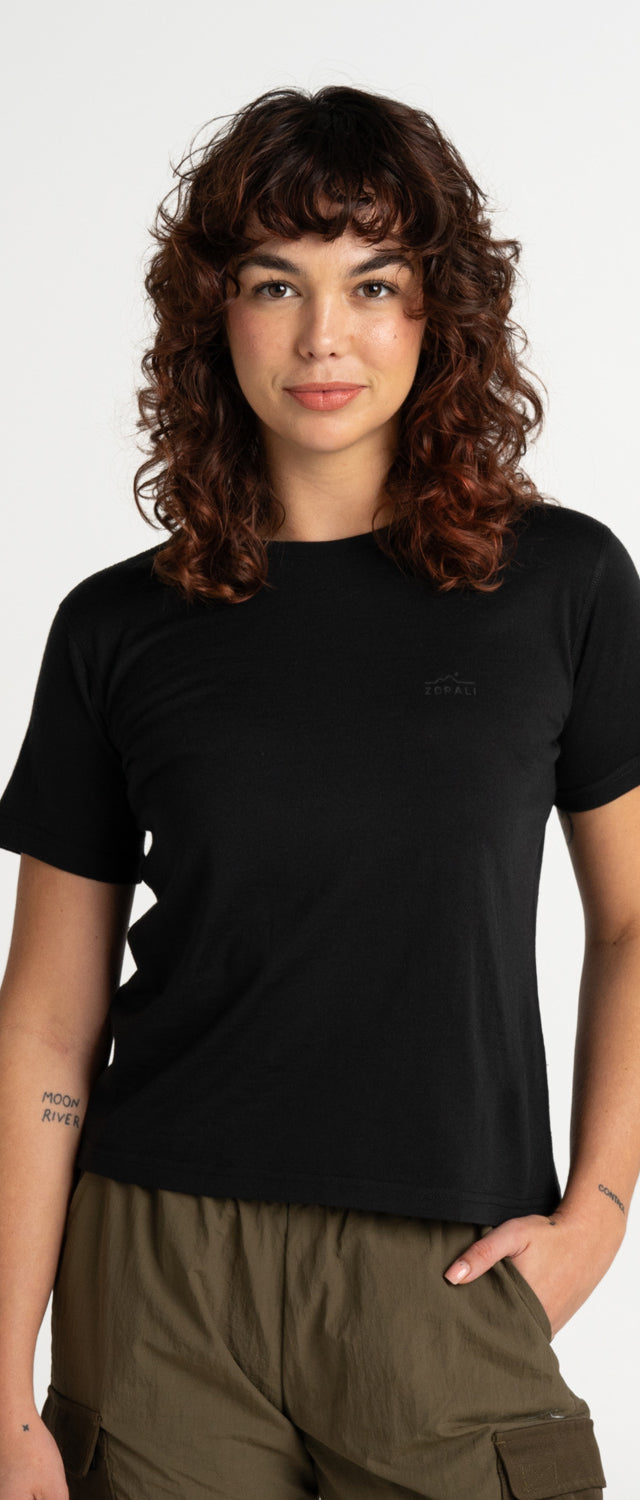 Womens Merino T-Shirt Charcoal