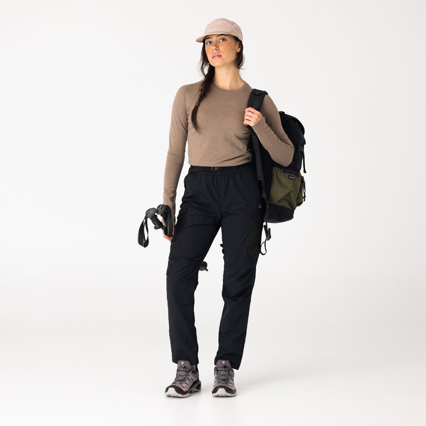 Womens Merino LS Base Layer Stone Marle