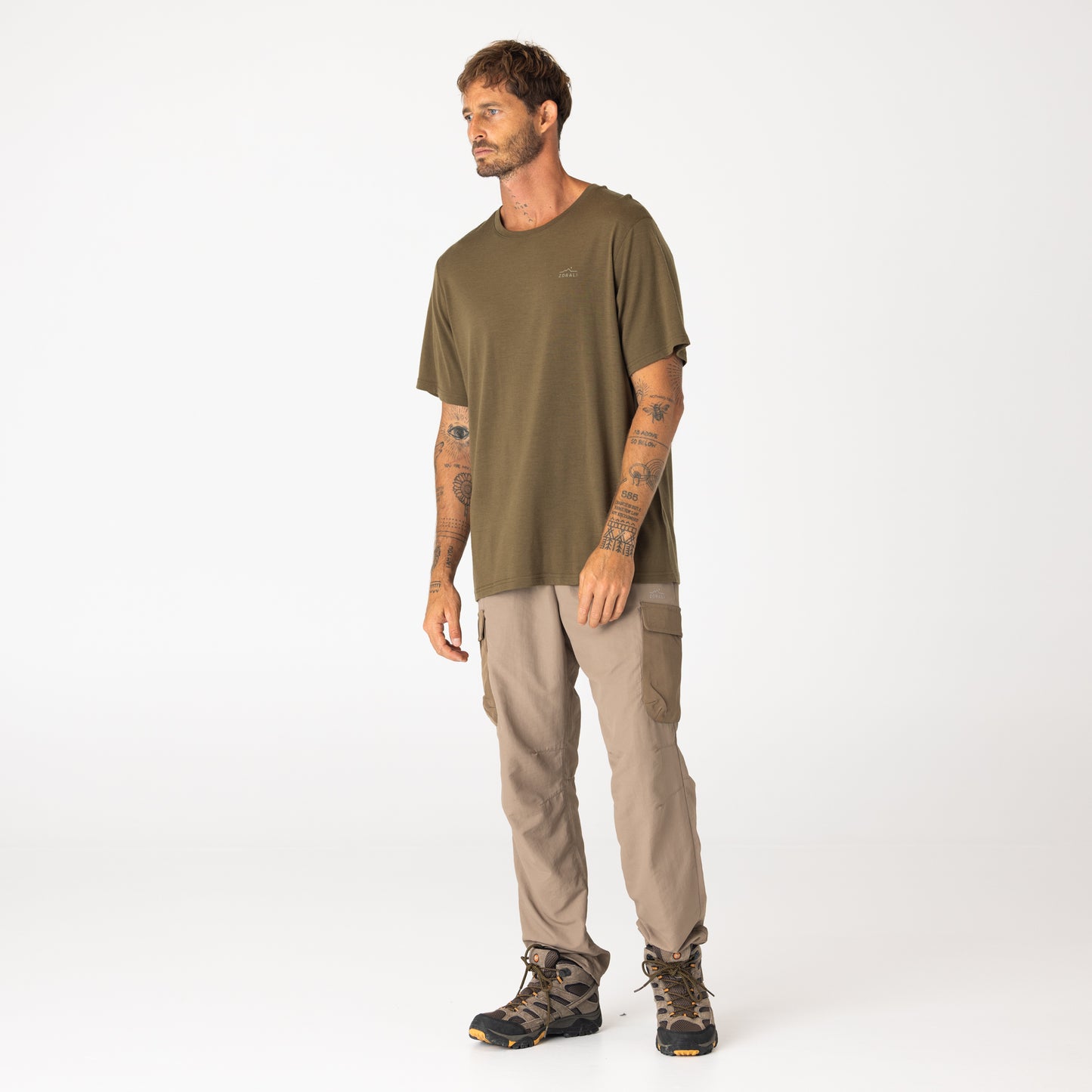 Mens Merino T-Shirt Olive