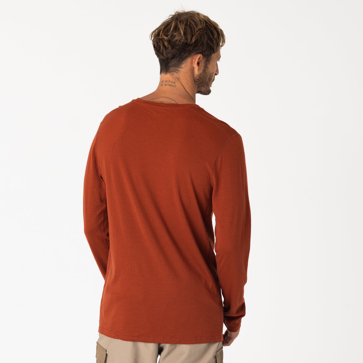Mens Merino LS Base Layer Tannin
