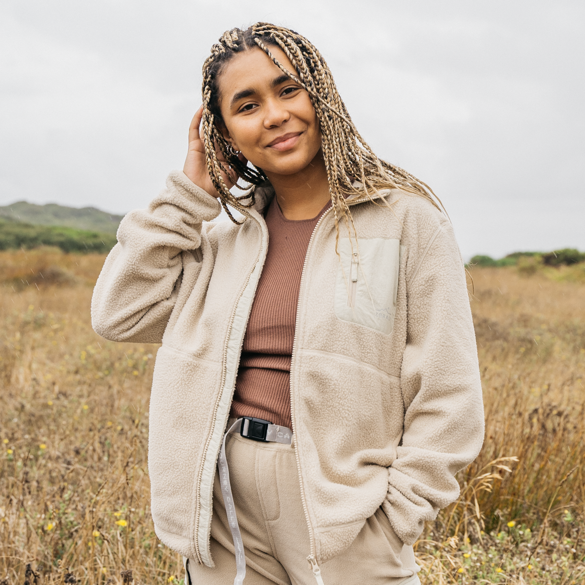 Women's Recycled Cosy Camp Fleece - Oat | Zorali Women's Recycled Cosy Camp Fleece - Oat | Zorali
