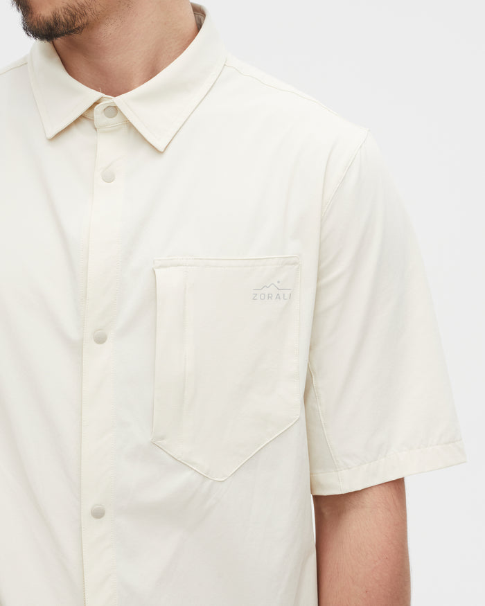 Kelly wearing the Beachwood shirt, size L