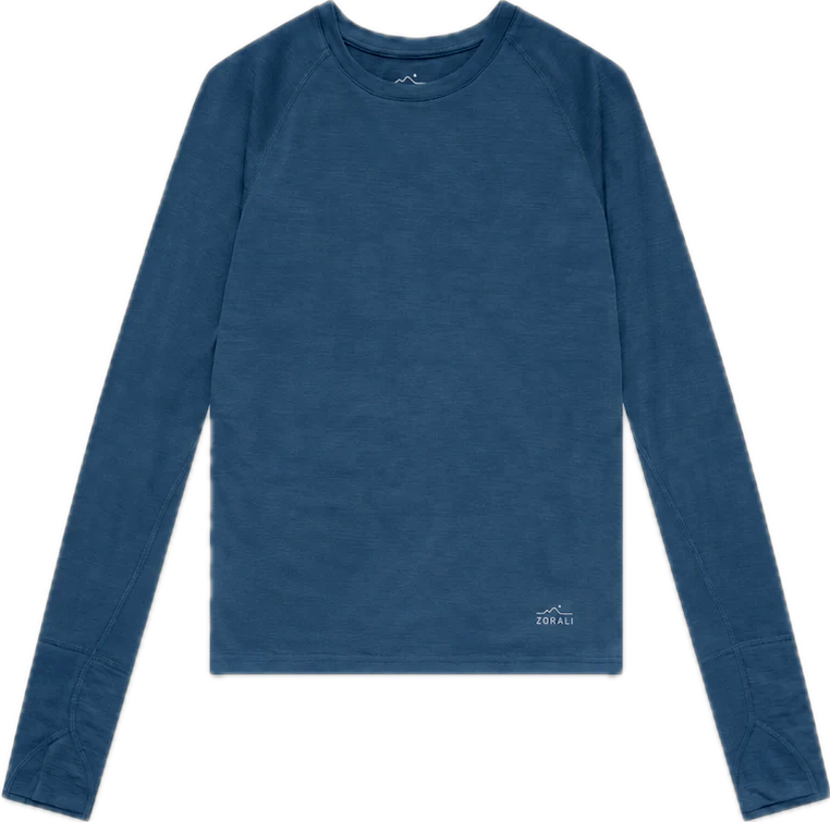 Womens Merino LS Base Layer Deep Sea