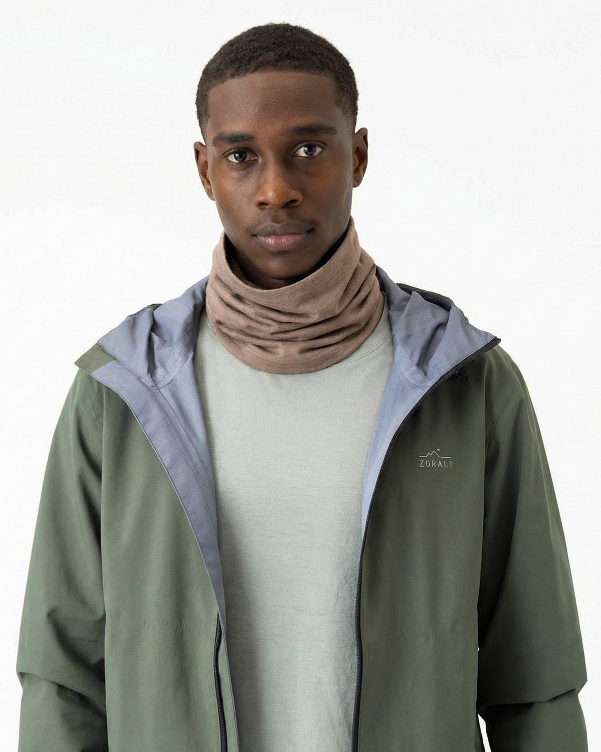 Merino Neck Gaiter Stone Marle