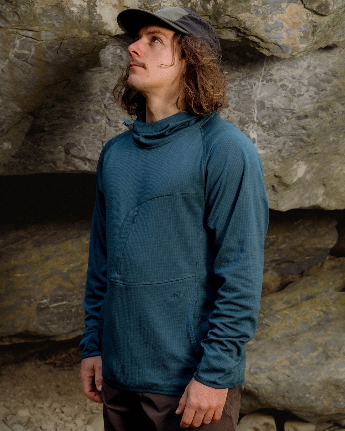 Zorali Trailblazer wearing the Air-Grid Fleece