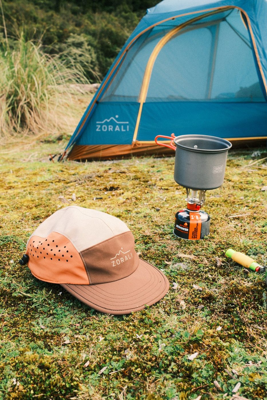 Air-Trek Cap in Coffee Spice at camp