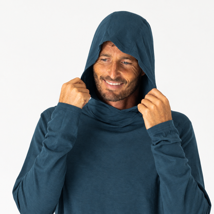 Mens Merino LS Hoody Deep Sea