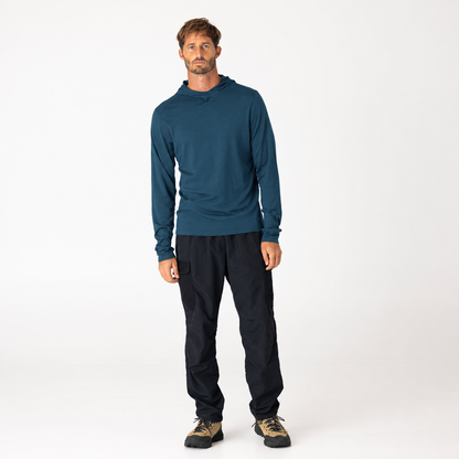 Mens Merino LS Hoody Deep Sea