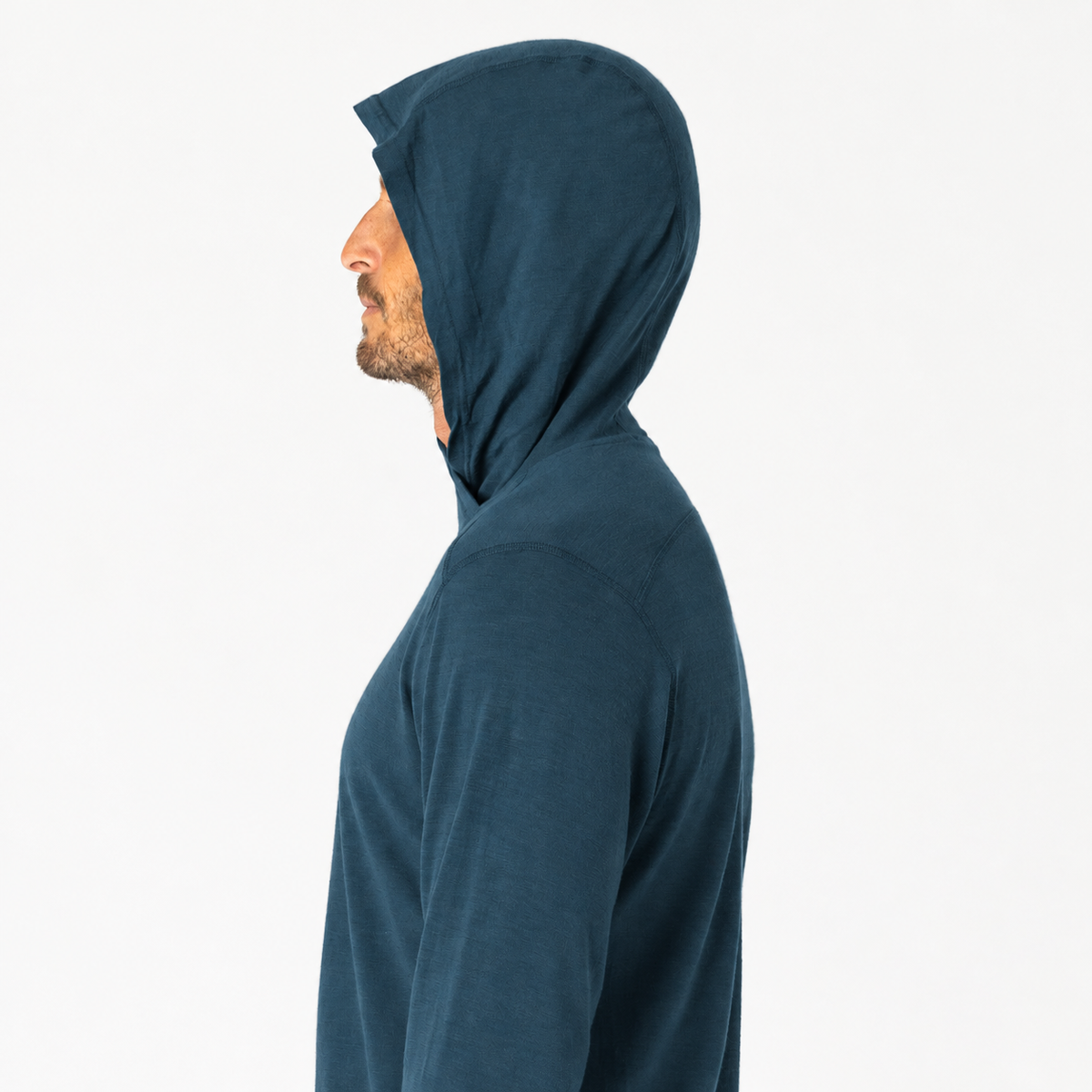 Mens Merino LS Hoody Deep Sea