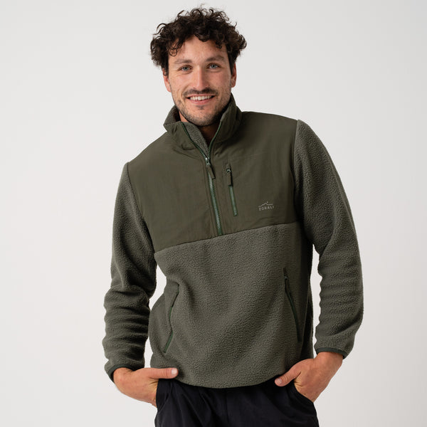 1/4 Zip Fleece Dusty Olive