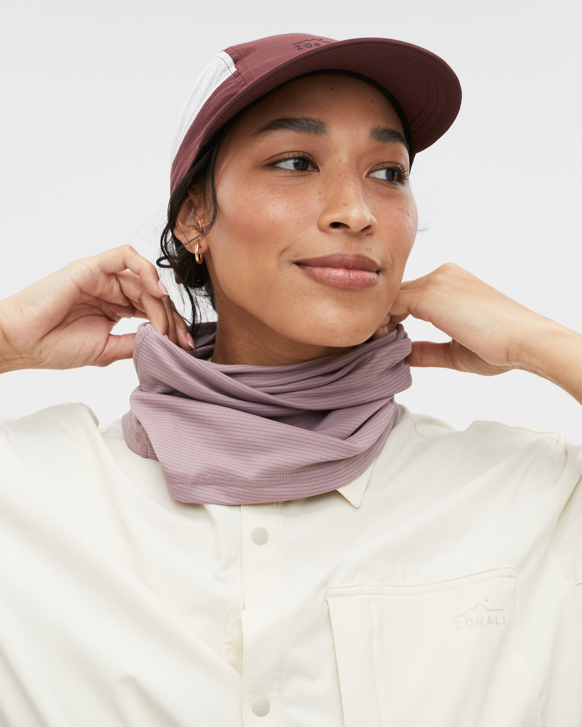 Unisex Daylight™ Neck Gaiter Mauve, view 3