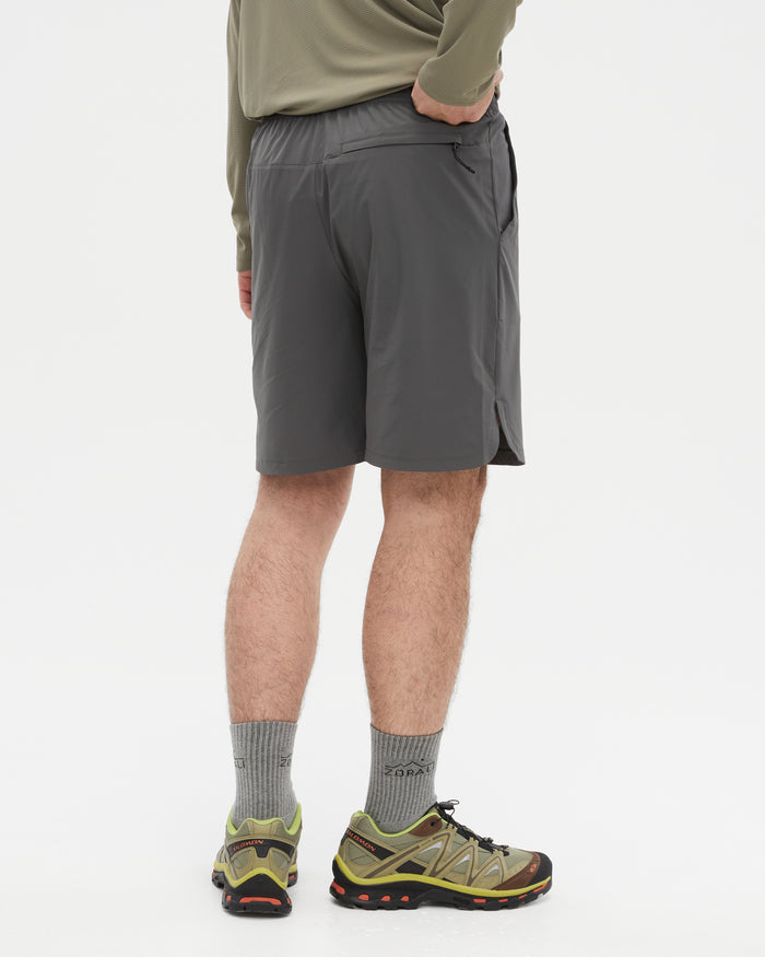 Kelly wearing the Ash shorts, size M