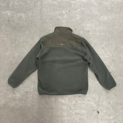 Impeccably Imperfect Mens 1/4 Zip Fleece Dusty Olive XL