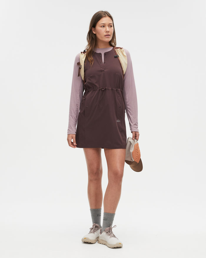 Bianca wearing the Cacao dress, size 10