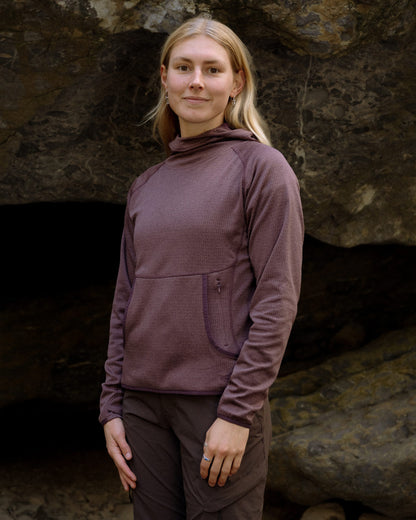 Womens Air-Grid Fleece Cacao — lifestyle
