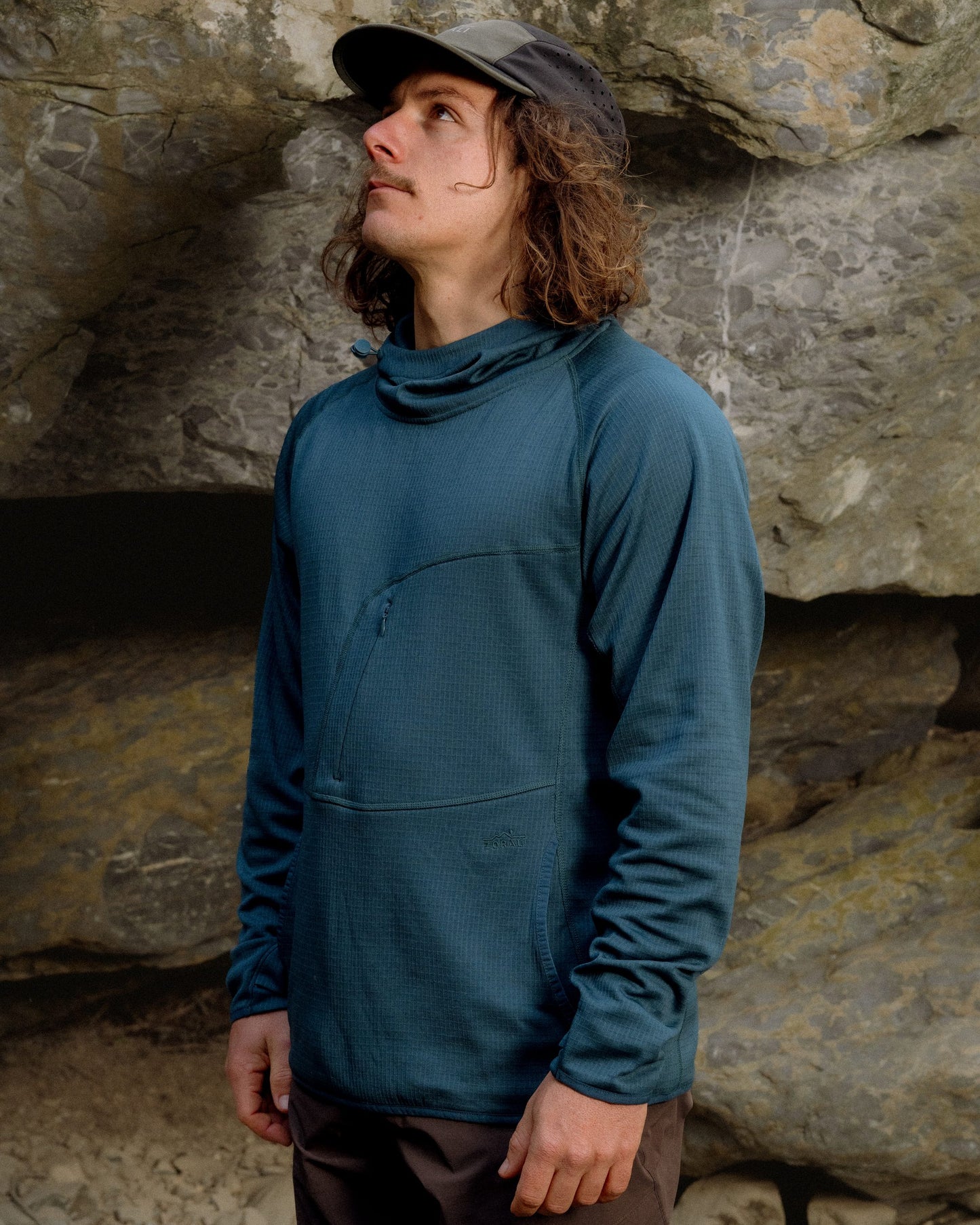 Mens Air-Grid Fleece Deep Sea — lifestyle