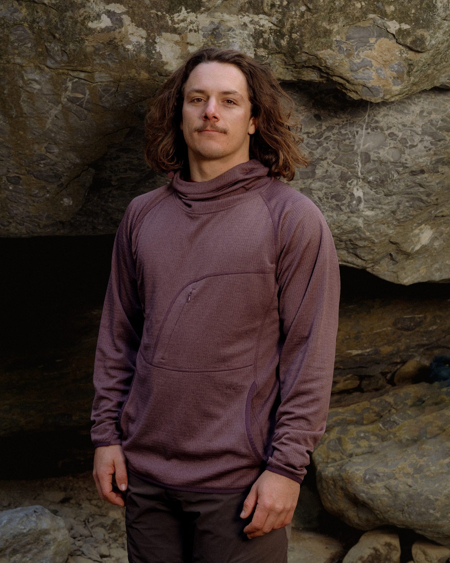 Mens Air-Grid Fleece Cacao — lifestyle