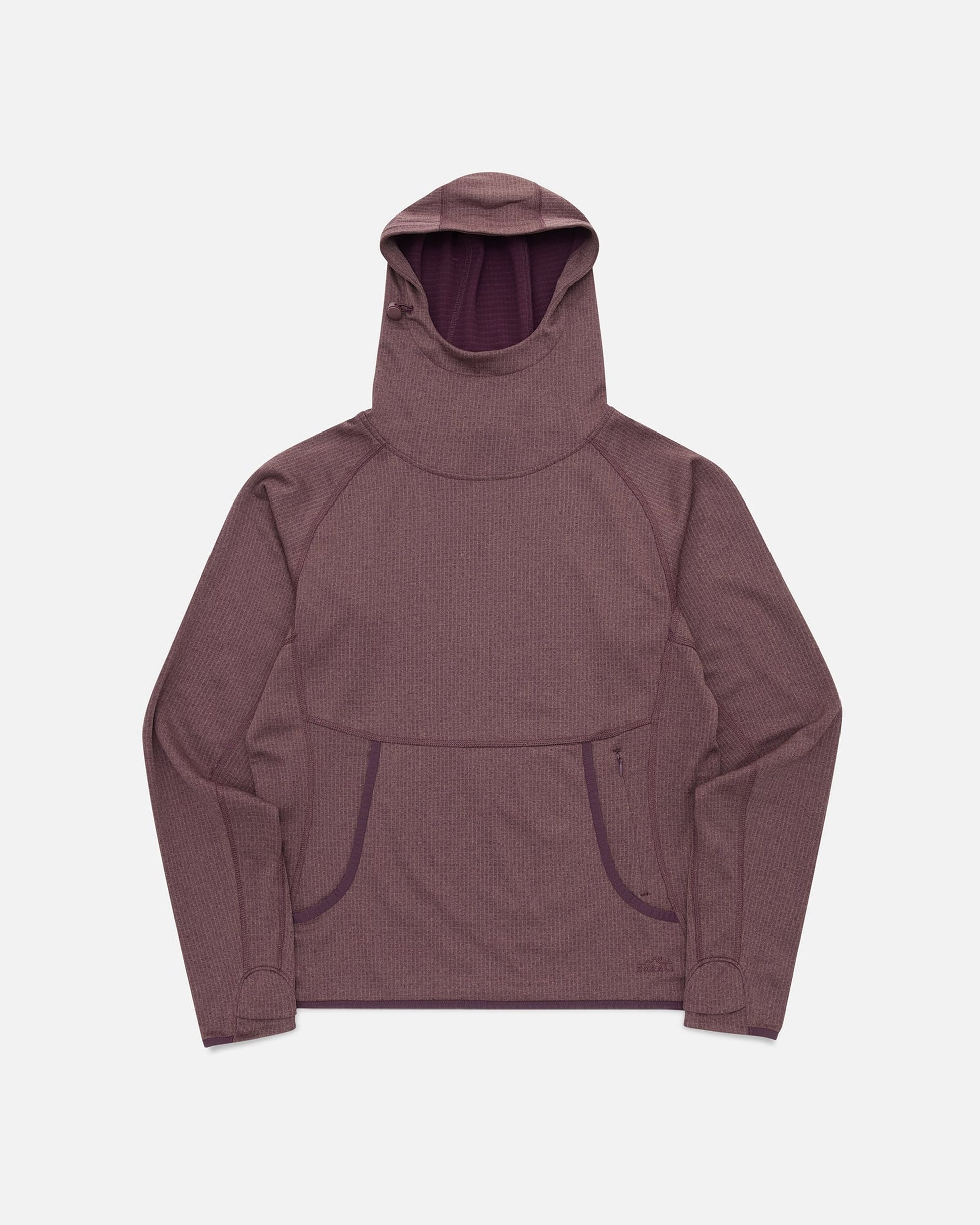 Womens Air-Grid Fleece Cacao flat lay