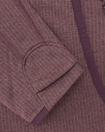 Womens Air-Grid Fleece Cacao flat lay