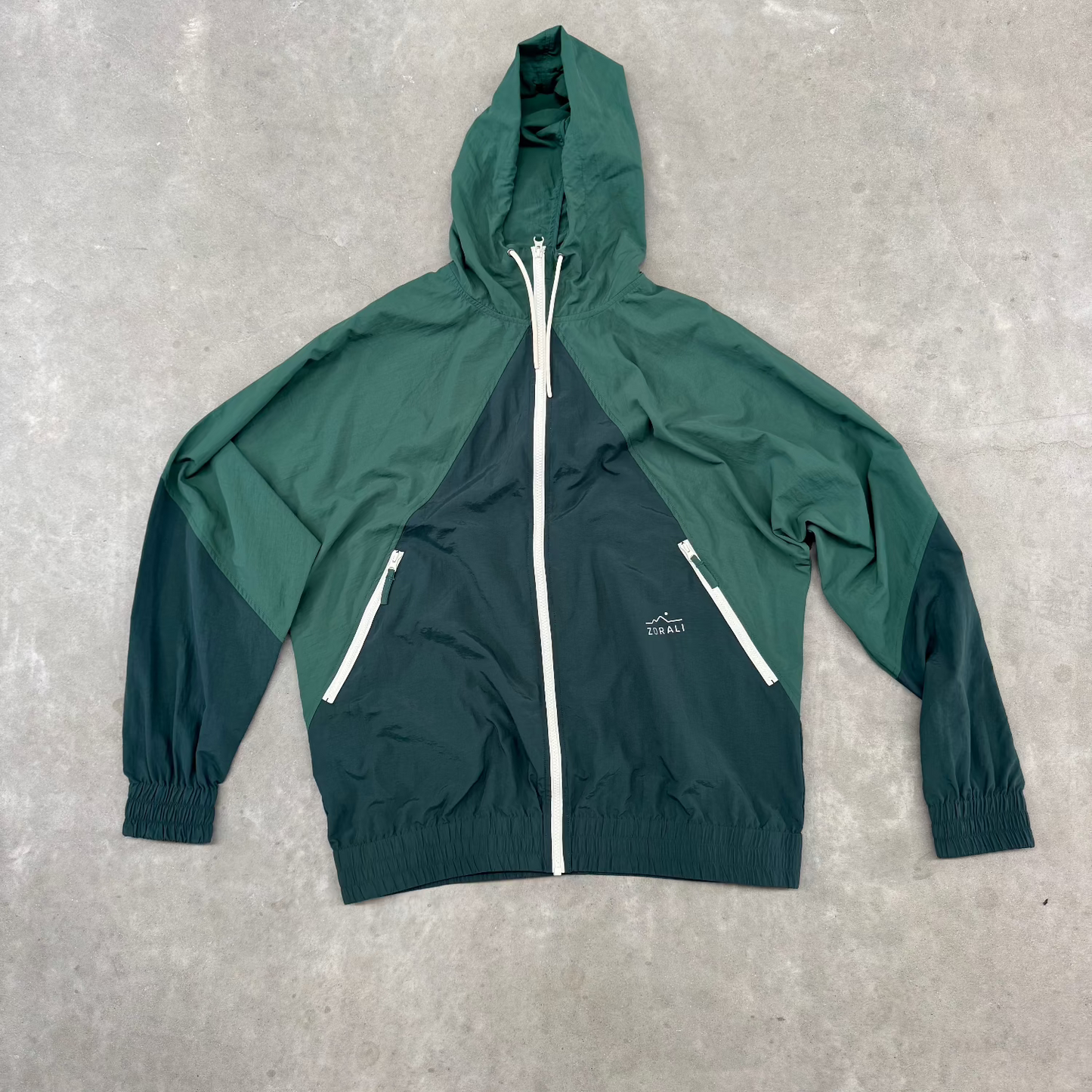 Impeccably Imperfect Mens Retro Shell Jacket Daintree Green