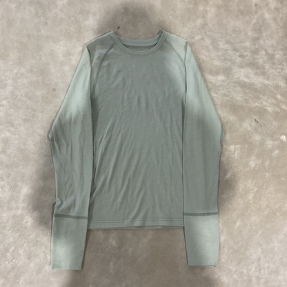 Impeccably Imperfect Womens Merino LS Base Layer Light Fog