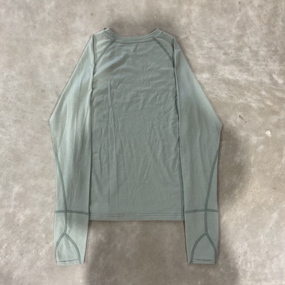 Impeccably Imperfect Womens Merino LS Base Layer Light Fog