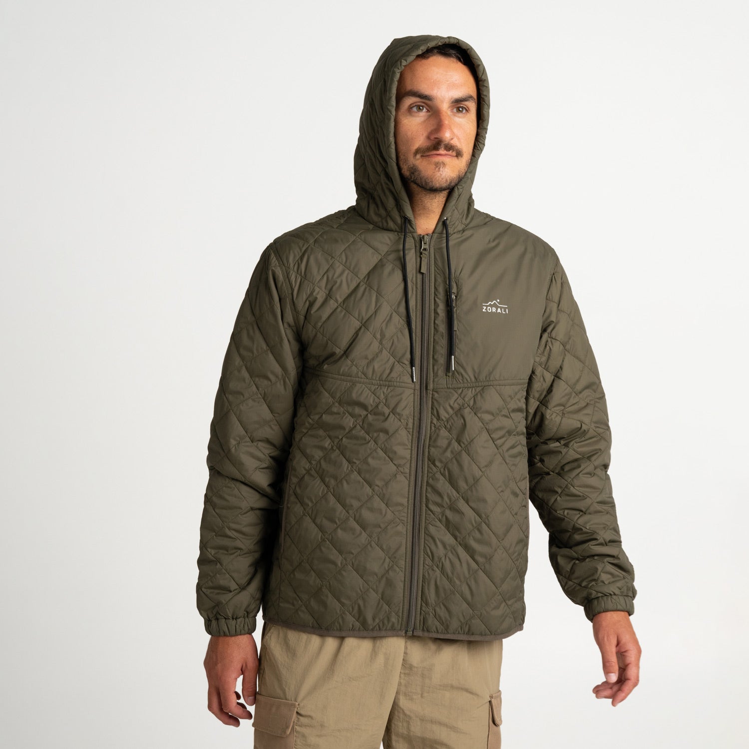 Mens Insulated Jacket Olive Zorali