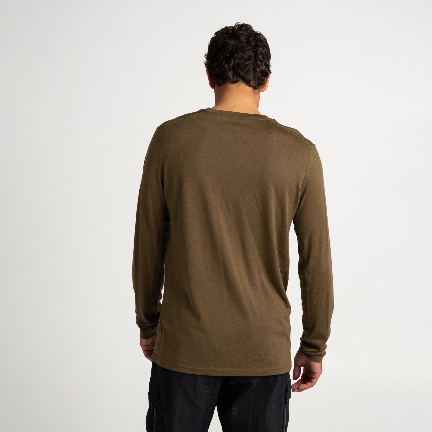 Mens Merino LS Base Layer Olive Zorali