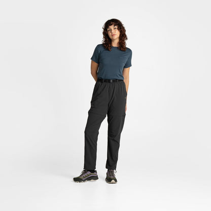Impeccably Imperfect Womens Zip Off Pants Black