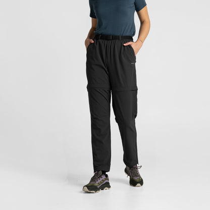 Impeccably Imperfect Womens Zip Off Pants Black
