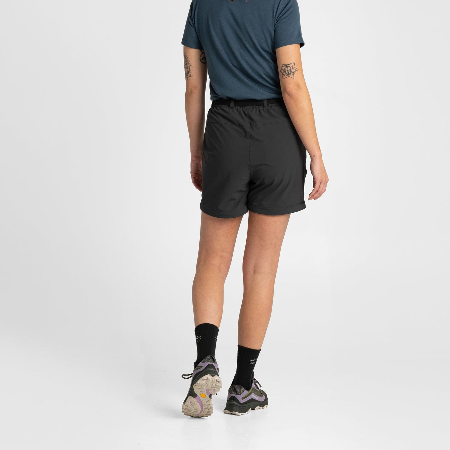 Impeccably Imperfect Womens Zip Off Pants Black