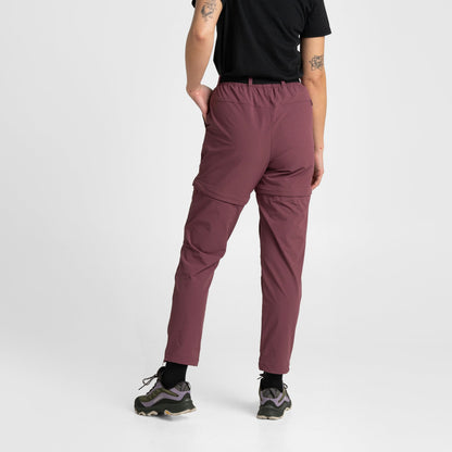 Impeccably Imperfect Womens Zip Off Pants Berry