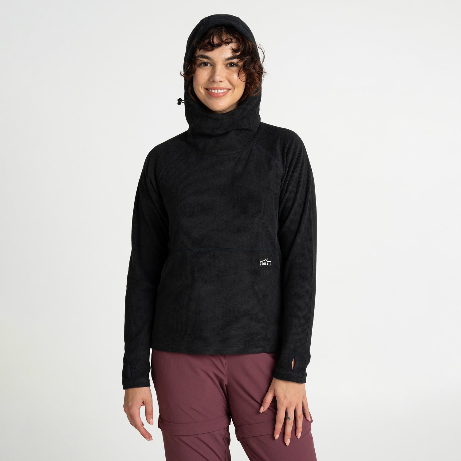 Womens Air-Grid Fleece Charcoal