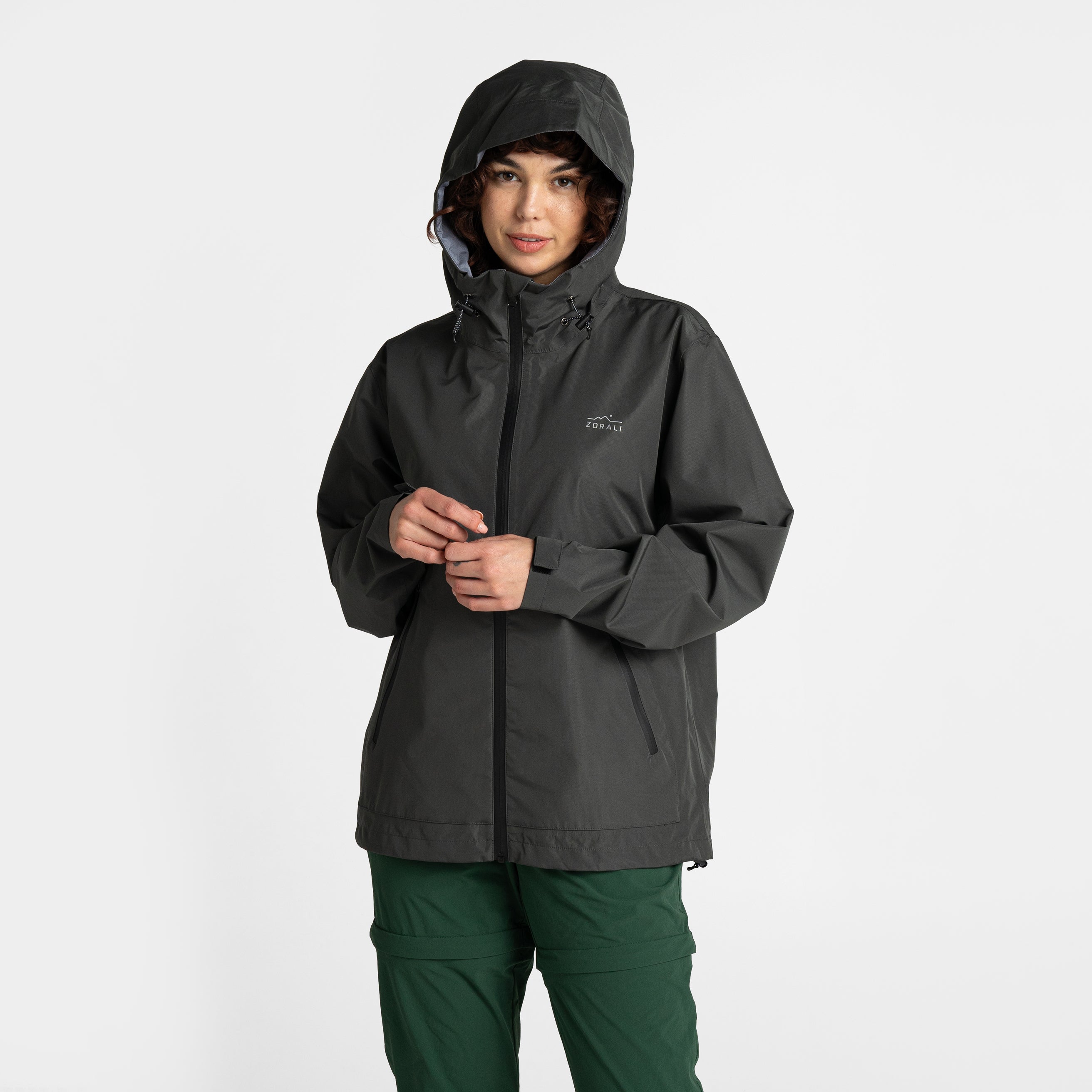 Womens Horizon 3L Rain Jacket Charcoal