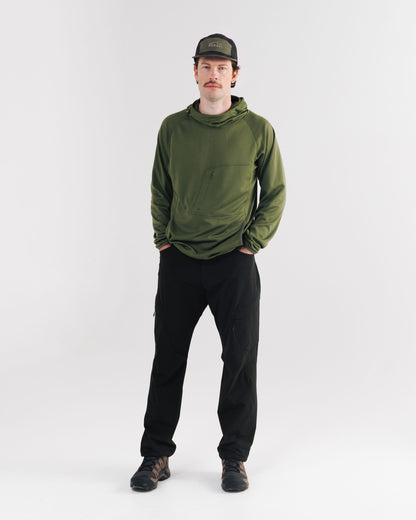 Mens Air-Grid Fleece Bush Green