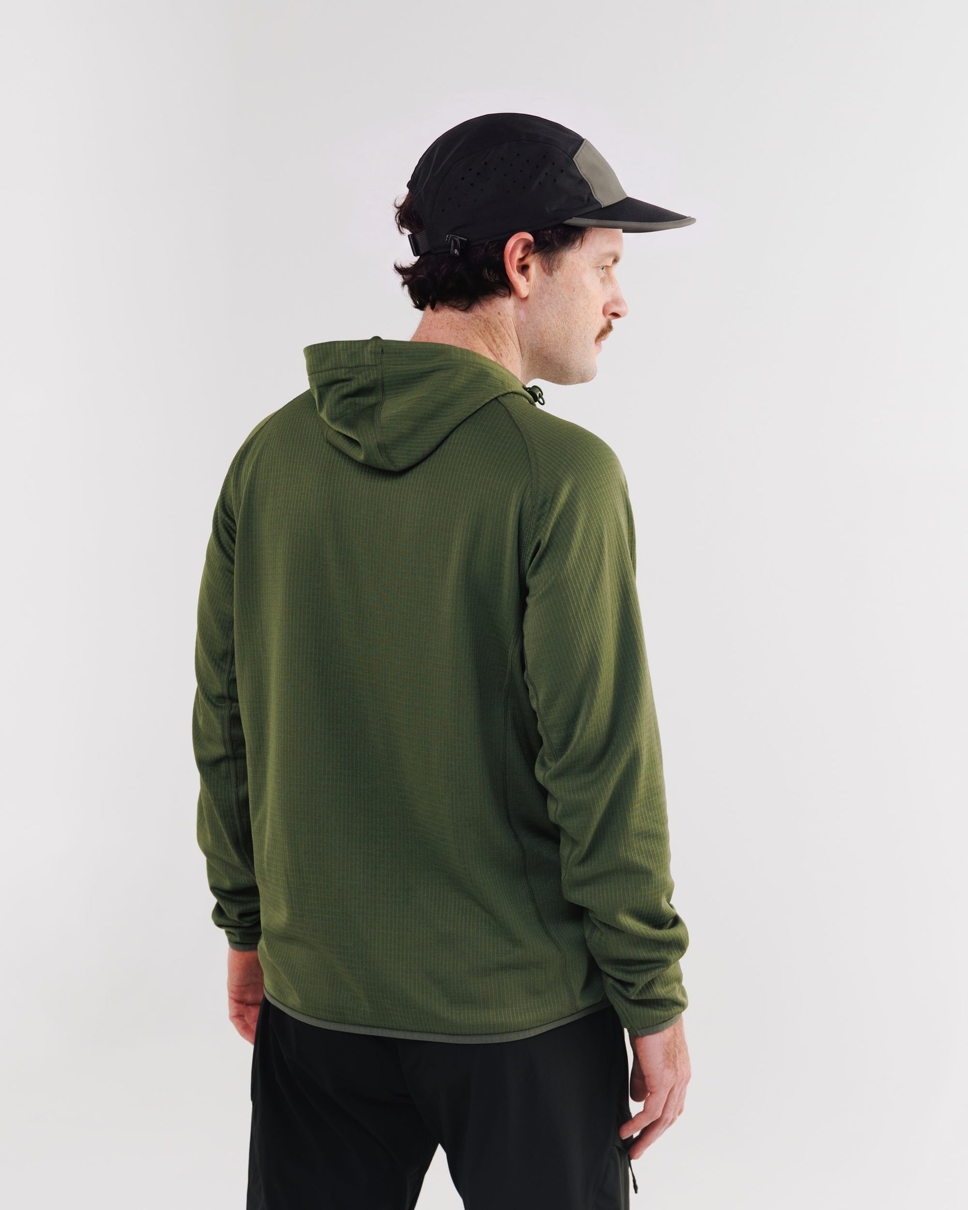 Mens Air-Grid Fleece Bush Green