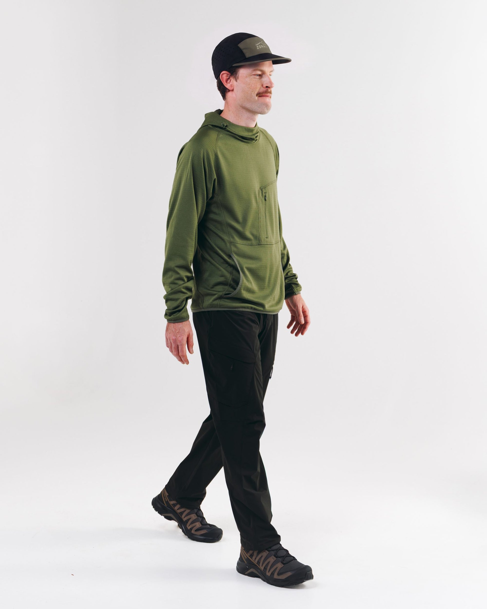 Mens Air-Grid Fleece Bush Green