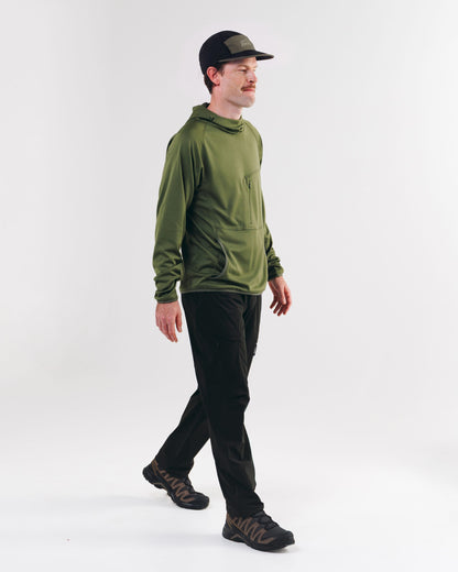 Mens Air-Grid Fleece Bush Green