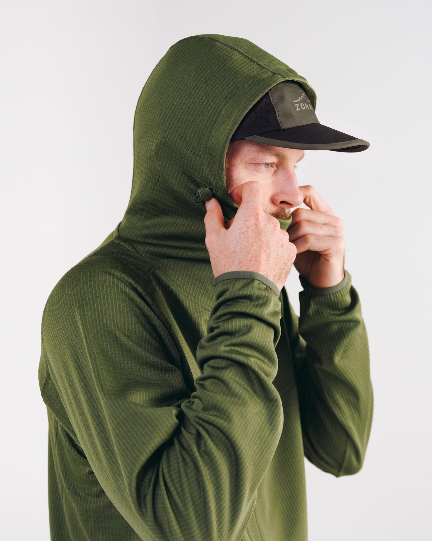 Mens Air-Grid Fleece Bush Green