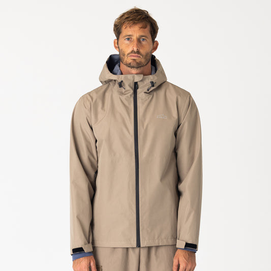 Mens Horizon 3L Rain Jacket Stone