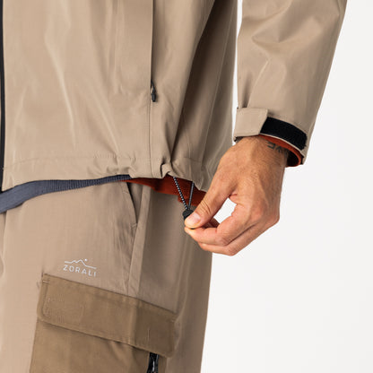 Mens Horizon 3L Rain Jacket Stone
