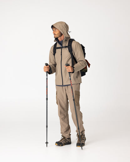 Mens Horizon 3L Rain Jacket Stone