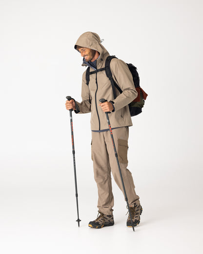 Mens Horizon 3L Rain Jacket Stone