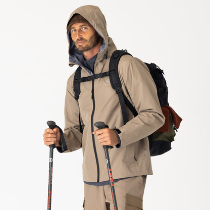 Mens Horizon 3L Rain Jacket Stone