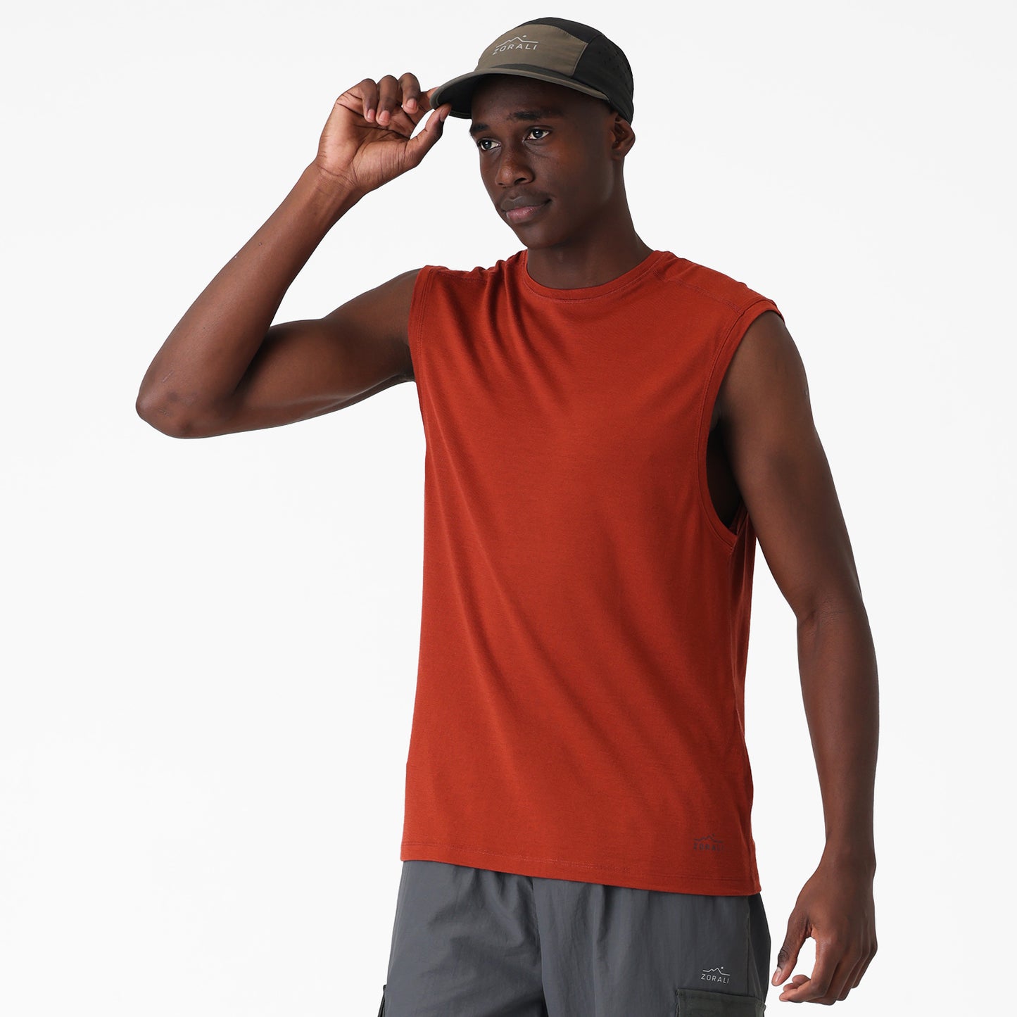 Mens Merino Tank Tannin
