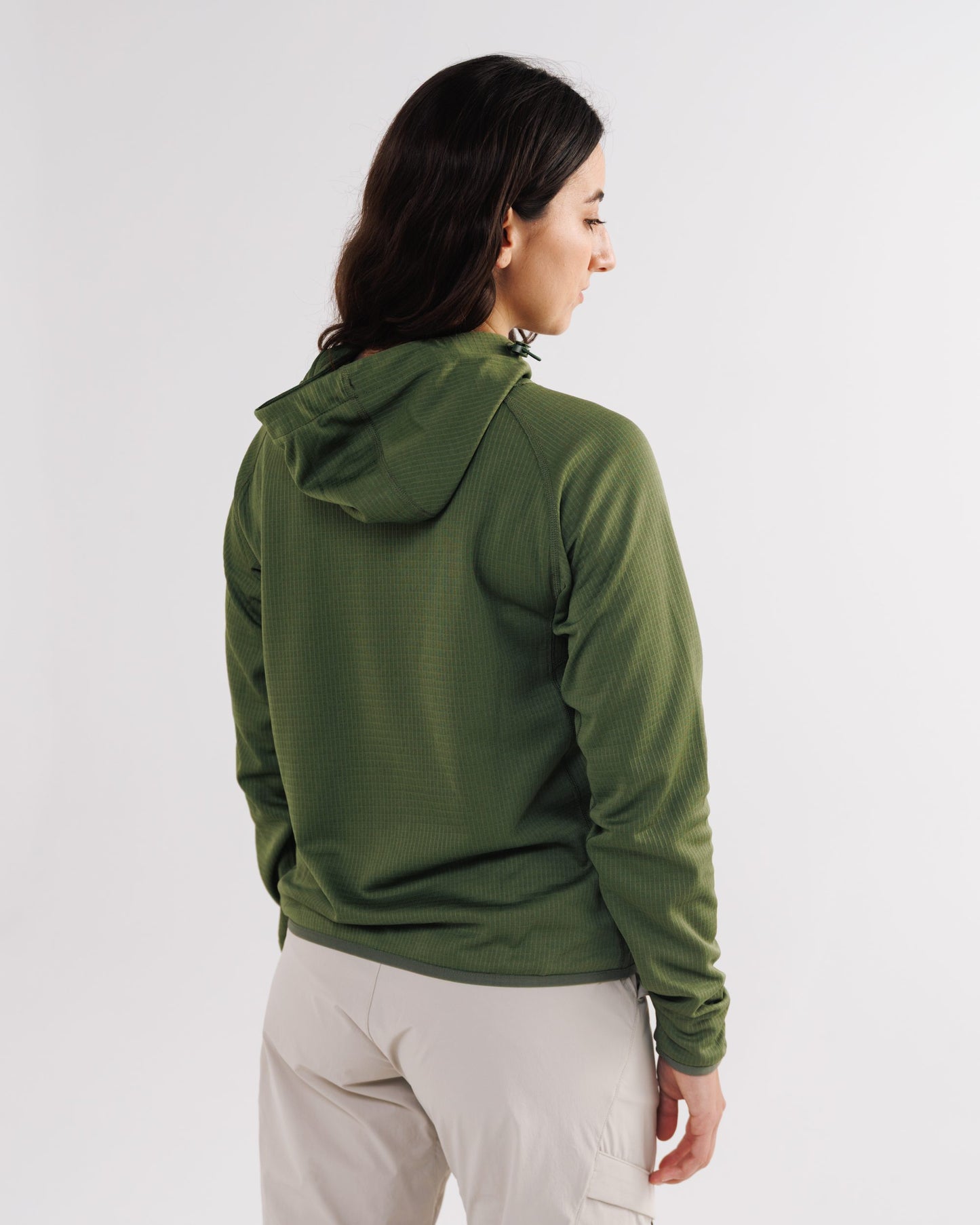 Womens Air-Grid Fleece Bush Green