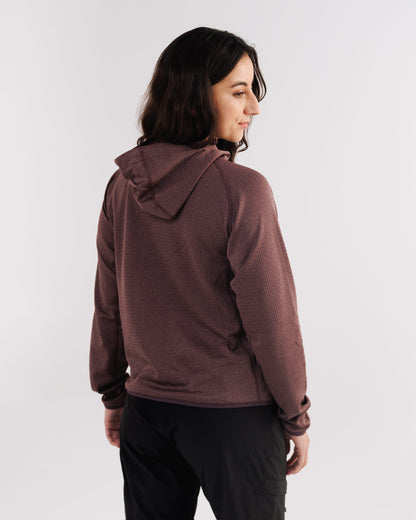 Womens Air-Grid Fleece Cacao